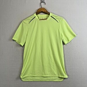LULULEMON Mens S‎ Tee Fast Free Short Sleeve Reflective Faded Zap Neon Hi Vis